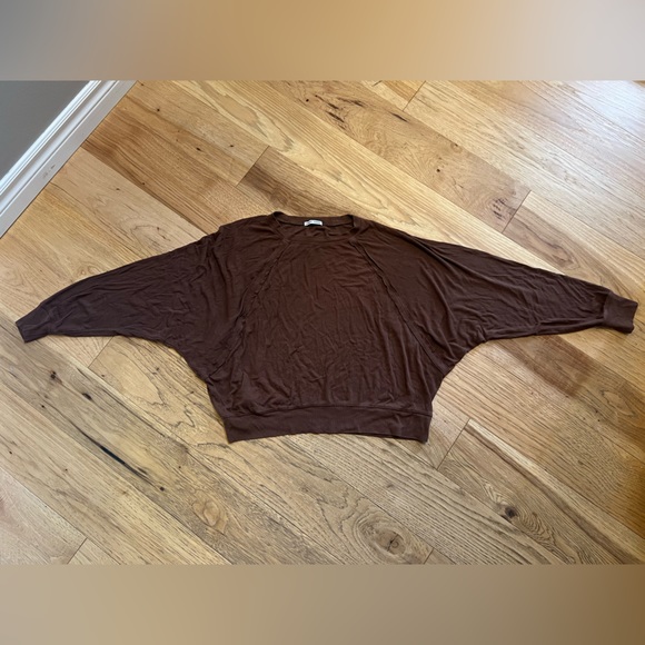 Sweet Romeo Brown Ribbed Long Sleeve - Size M - Picture 2 of 7